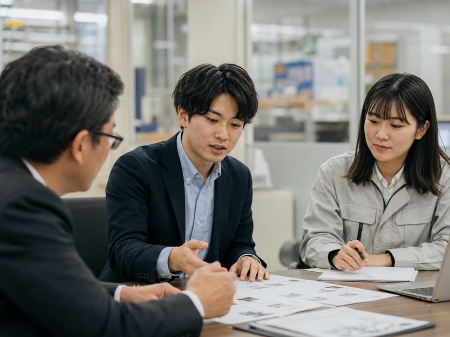 商談・営業サポートに参加している学生